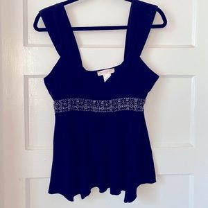 White House Black Market Black Tank Top M